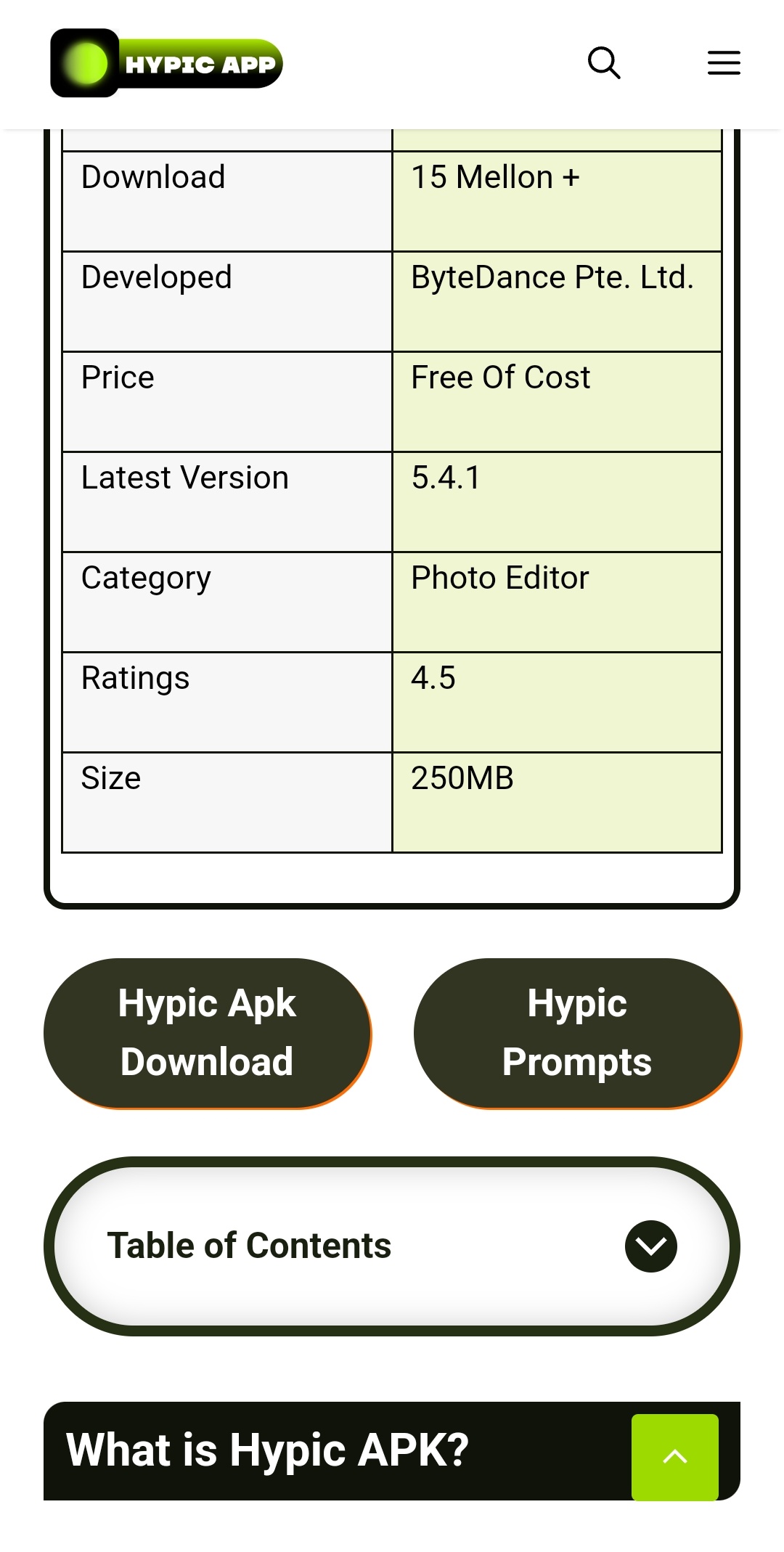 Hypic Download Option 